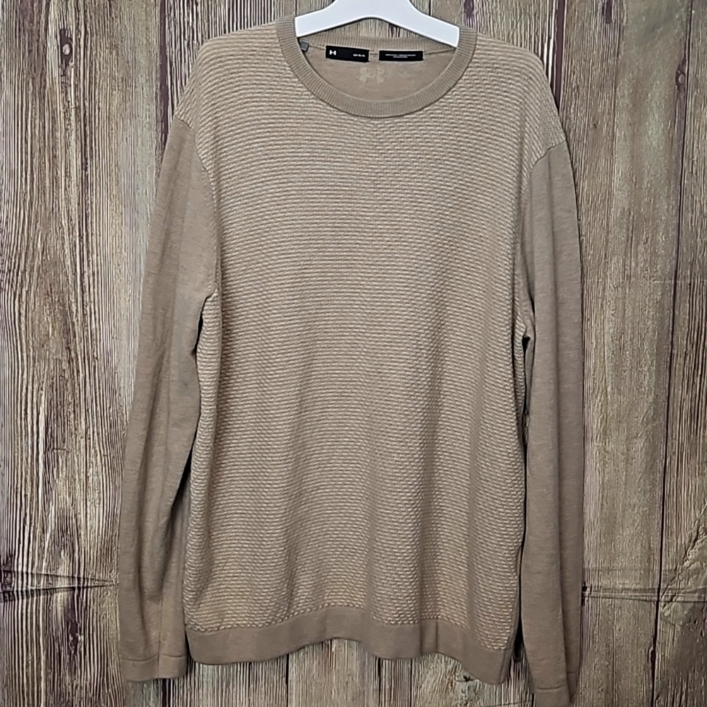 Men’s Under Armour Sweatshirt Sz Medium Brown Khaki